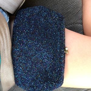 Gimbels Handbeaded clutch purse